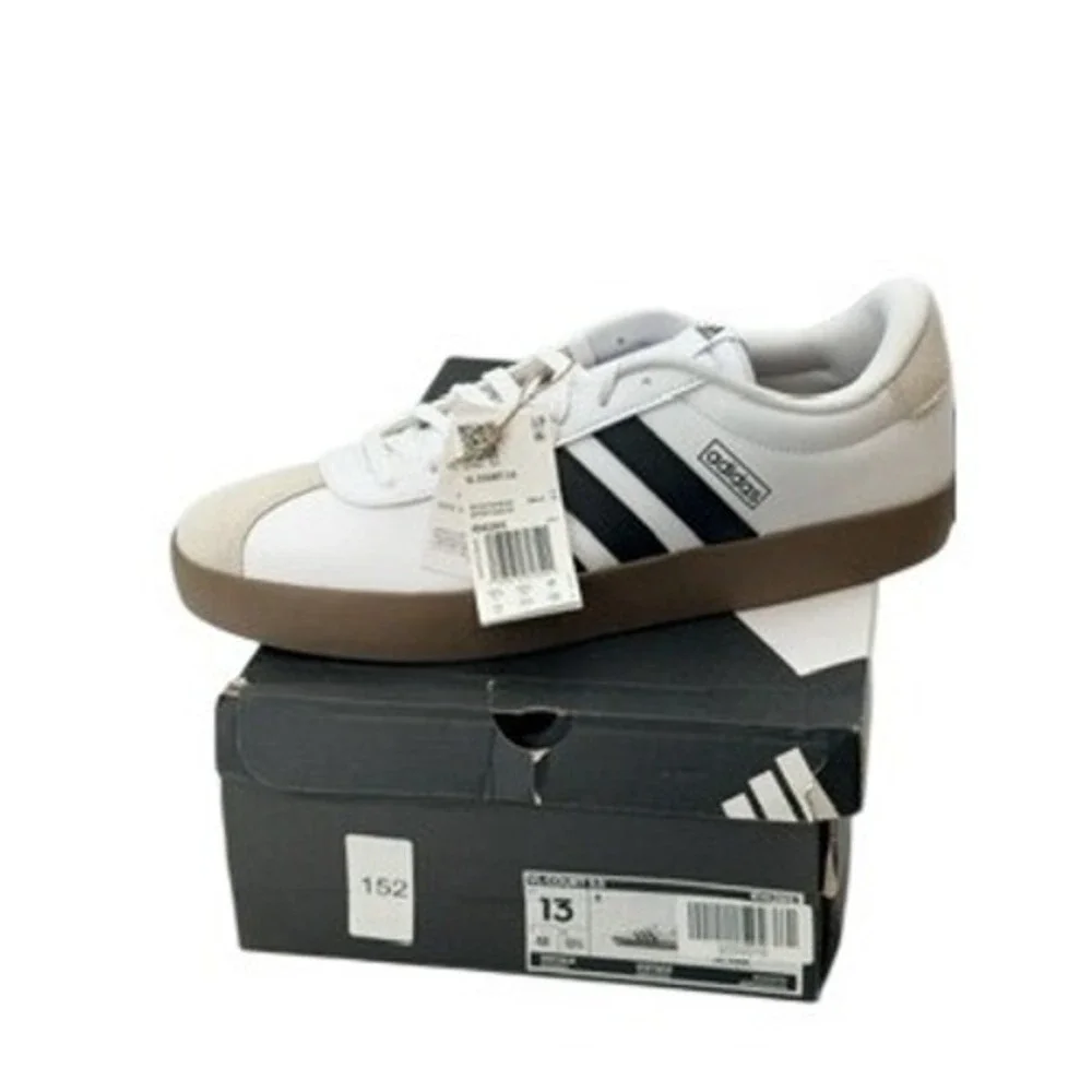 Adidas VL Court 3.0 Mens Shoes White Black Gum ID6284‎ Size 13 Low Top Sneakers